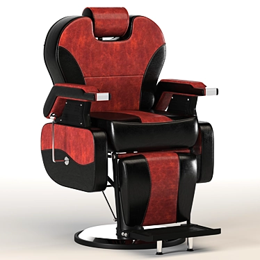 Ultimate Barber Chair: Quad Mesh, Textured, UV Mapped 3D model image 1 