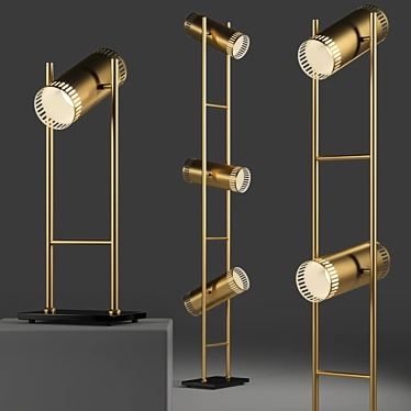 Elegant Samuel Floor Lamp 3D model image 1 