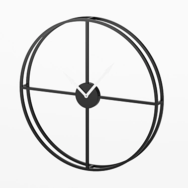 Modern Metal Bauhaus Clock 3D model image 1 