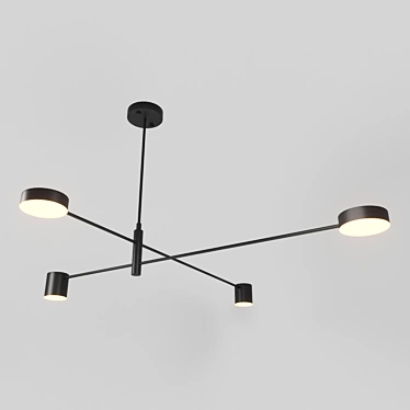 Modern Black Pendant Light 3D model image 1 