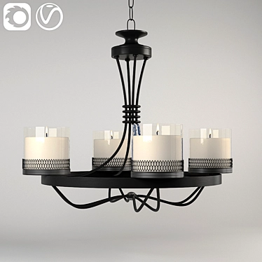 Elegant Classic Candle Chandelier 3D model image 1 