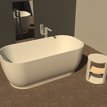 Bathroom Bliss: Stylish Interior Accessories 3D model image 1 