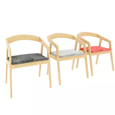 Elegant Mascarpone Dining Chair 3D model image 1 