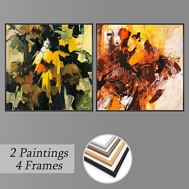 Wall Art Set No. 1721 with Multiple Frames 3D model image 1 