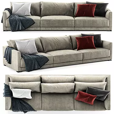 Poliform Bristol Modern Sofa 3D model image 1 
