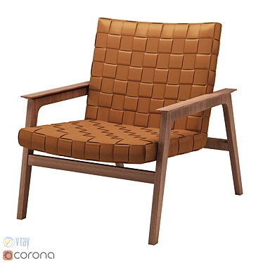 Elegant Rue Armchair: Superior Comfort & Style 3D model image 1 