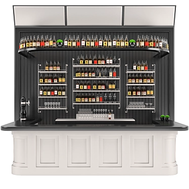 Title: Restaurant Bar Set 01 - Drinks & Shelves 3D model image 1 