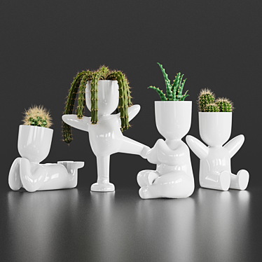 Desert Dreams Cacti Set 3D model image 1 