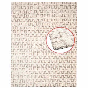 Stilo Hand-Knotted Wool Rug 3D model image 1 
