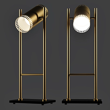Elegant Illuminate Set: SAMUEL Table & Floor Lamp 3D model image 1 
