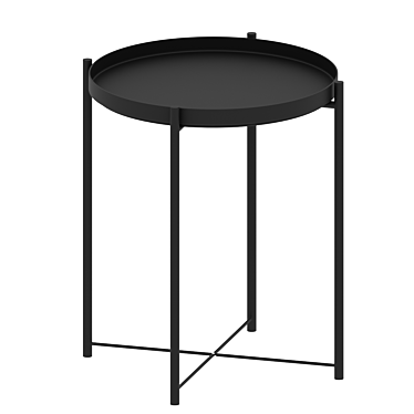 Gladom: Stylish Metal Side Table 3D model image 1 