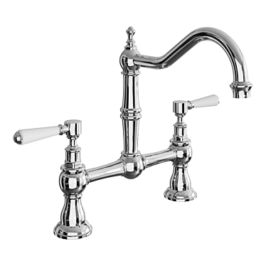 Brodware Winslow Lever - Classic Chrome Kitchen Faucet 3D model image 1 