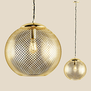 Modern Metal Ceiling Lamp 3D model image 1 