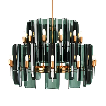 Elegance Illuminated: Fontana Arte Chandelier 3D model image 1 