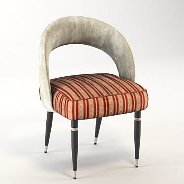 Couture Chic Upholstered Chair 3D model image 1 