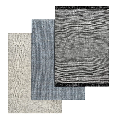 Premium Textured Carpets Set 3D model image 1 