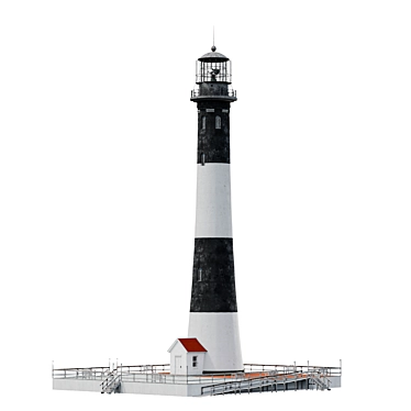FireIsland Lighthouse: High-Resolution Textures & Vray Scene 3D model image 1 