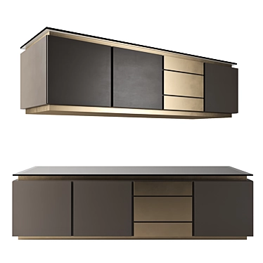 Modern Sideboard: 1600х520х445mm 3D model image 1 