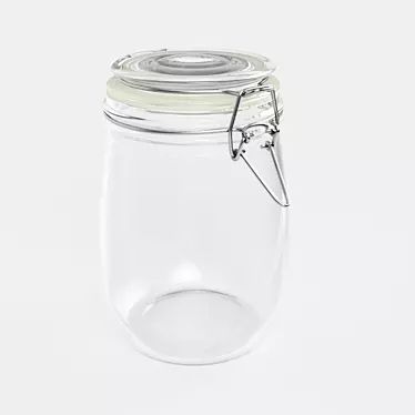Sleek Storage Solution: Ikea Glass Jar 3D model image 1 