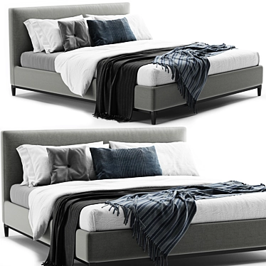Elegant Andersen Minotti Bed - 2012 Design 3D model image 1 