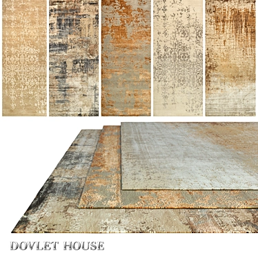 DOVLET HOUSE 5-Piece Carpets - Part 527 3D model image 1 