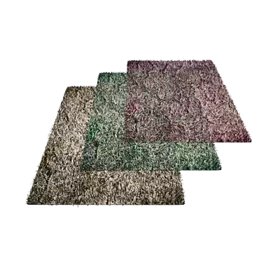 Elegant Floral Accent Rug 3D model image 1 