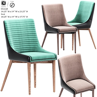 Stylish Blaisell Parsons Chair Set 3D model image 1 