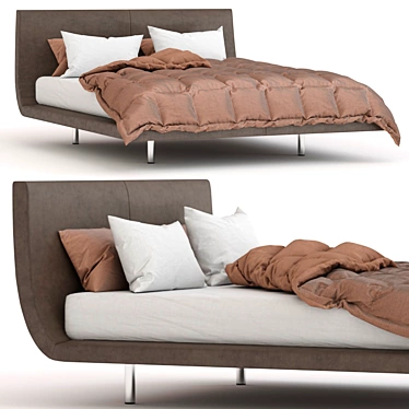 TULISS Bed: Luxury and Comfort 3D model image 1 