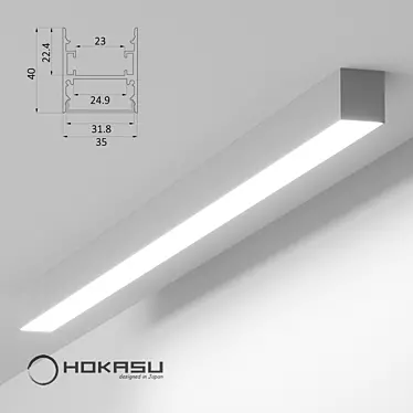 HOKASU 35/40 Up&Down Linear Luminaire 3D model image 1 