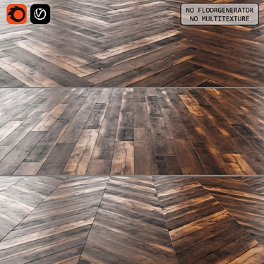 Versatile Laminate Flooring: 3 Layouts, Editable Poly Design, 7 Tile Texture Options 3D model image 1 