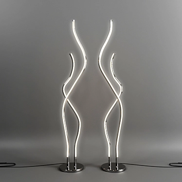 Sleek Modern Floor Lamp 3D model image 1 