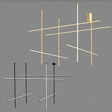 Coordinates Module C: Sleek LED Ceiling Lamp 3D model image 1 