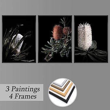 Multiframe Set - No. 1759 Paintings 3D model image 1 