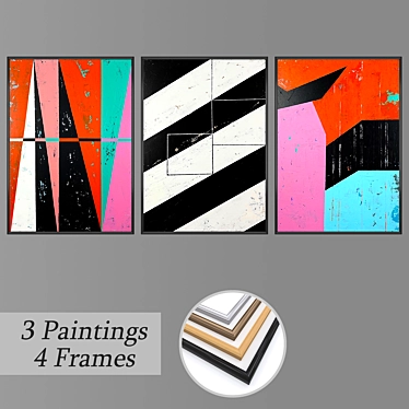 Diverse Wall Painting Set 3D model image 1 