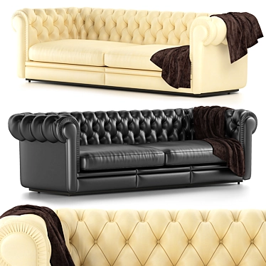 Luxurious Fendi Sofa: Albione 3D model image 1 