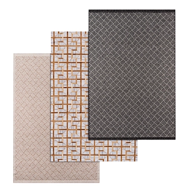 Patterned Carpets Set 3D model image 1 