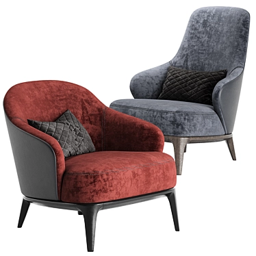 Elegant LIAM ELIS Armchair 3D model image 1 