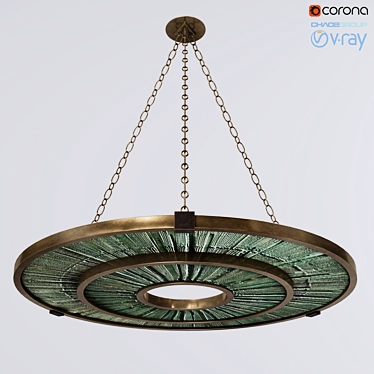 Radiant Circle Pendant Light 3D model image 1 