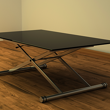 Black glass table