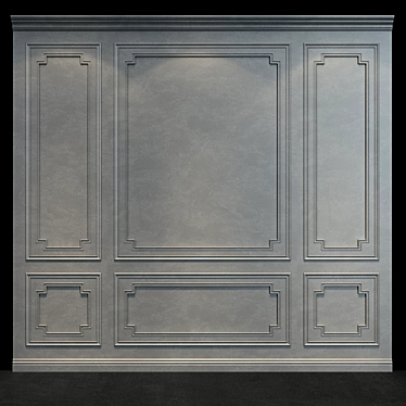 Modern Geometric Wall Panel 075 3D model image 1 