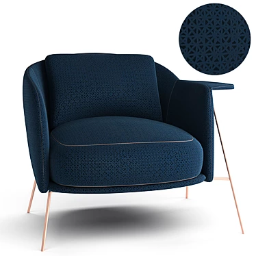 Saba Kepi Armchair: Modern Elegance 3D model image 1 