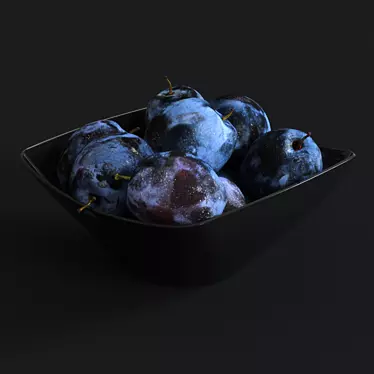 Elegant Black Plum Cup 3D model image 1 