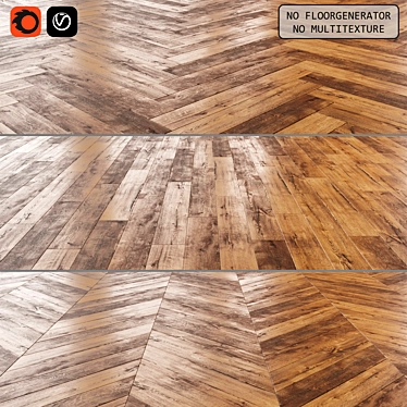 Versatile Laminate Flooring with 3 Unique Patterns 3D model image 1 