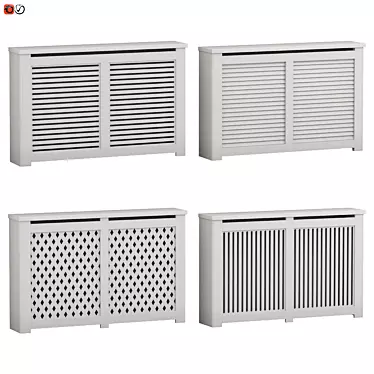 Stylish Radiator Screen Set 3D model image 1 