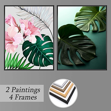 Elegant Wall Art Set No. 1790 3D model image 1 