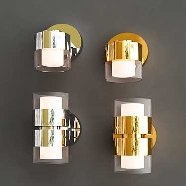 Comfy Metallic Wall Lamp 3D model image 1 