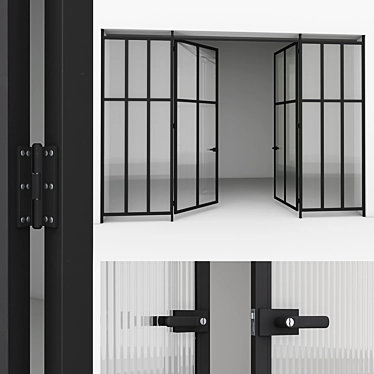 Modern Aluminum Door 3 - High-quality Render & Multiple Archive Options 3D model image 1 