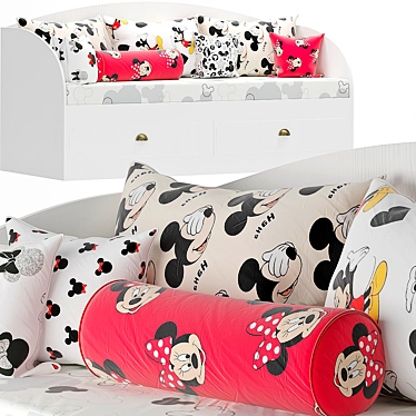 Vilagio Mickey Mouse Kids Bed 3D model image 1 