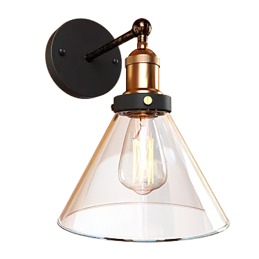 Loft IT Modern Black Glass Pendant Light 3D model image 1 