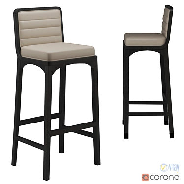 Stefano Barstool: Sleek and Stylish 3D model image 1 